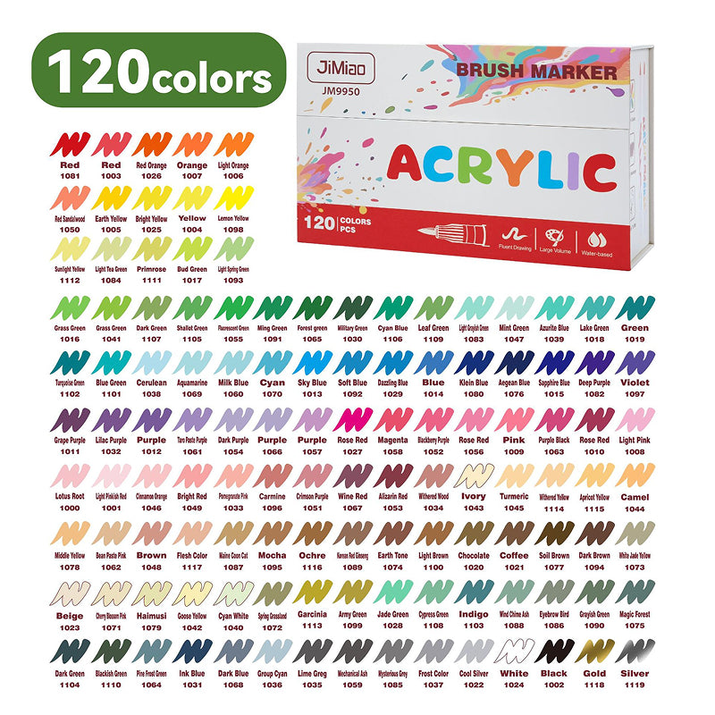 120-color acrylic graffiti marker set