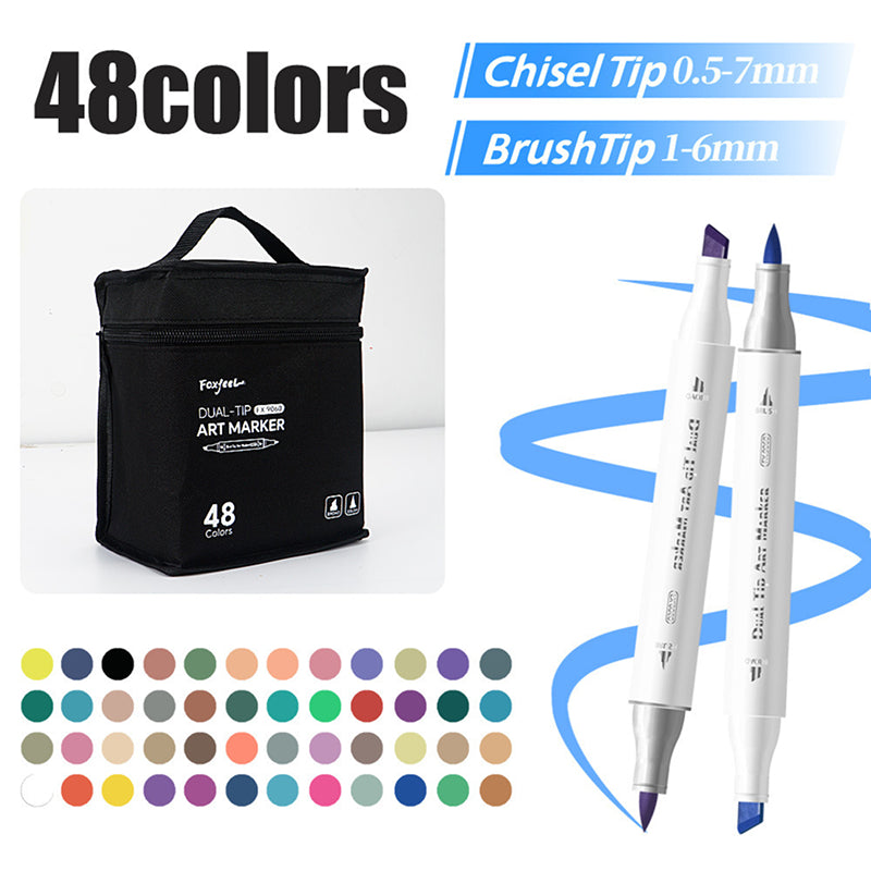 216-color double-ended alcohol markers, large capacity doodle pen