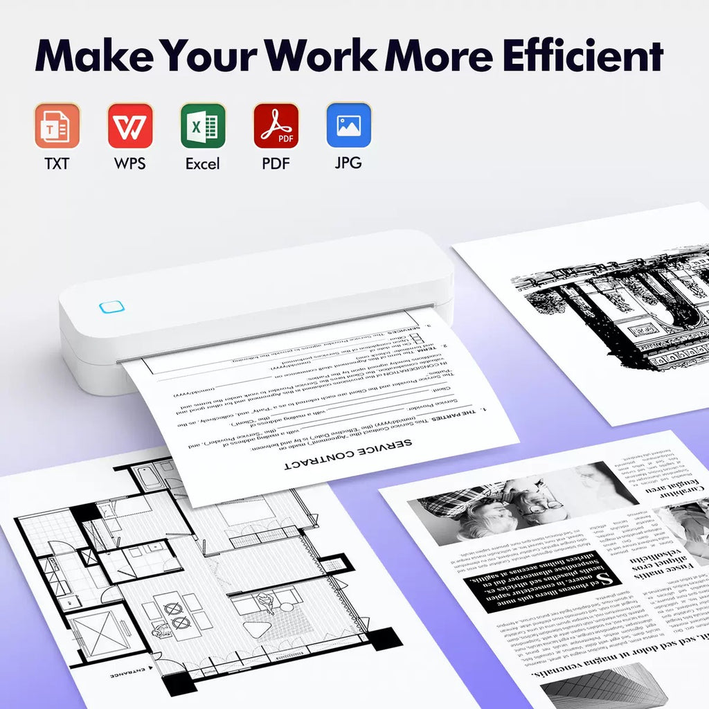 D80 Printer thermal A4 paper